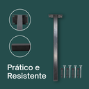 Ver imagem 4 de Suporte para Pia de Parafusar 2 Un Mão Francesa 30cm Preto Grapa Parede Granito Balcão Microondas
