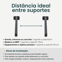 Ver imagem 3 de Suporte para Pia de Parafusar 2 Un Mão Francesa 30cm Preto Grapa Parede Granito Balcão Microondas