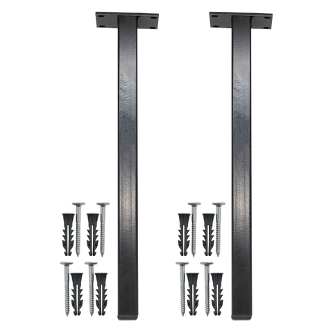 Suporte para Pia de Parafusar 2 Un Mão Francesa 30cm Preto Grapa Parede Granito Balcão Microondas