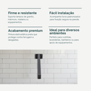 Ver imagem 5 de Suporte para Pia de Parafusar 2 Un Mão Francesa 30cm Preto Grapa Parede Granito Balcão Microondas