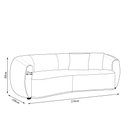 Ver imagem 3 de Sofá Decorativo Sala de Estar Curvo Esther 3 Lugares 210cm com Almofadas Linho Off White