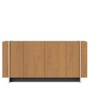 Ver imagem 2 de Aparador Buffet para Sala de Jantar 4 Portas 160cm Puerto C04 Freijó Preto Fosco Dourado - Lyam
