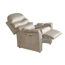 Poltrona Da Mamãe Retrátil E Reclinável Sued Palha - 2