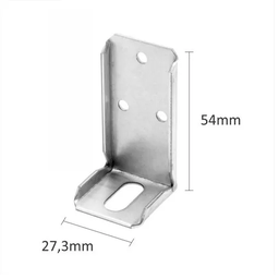 Kit 50 Suporte Cantoneira Aéreo Para Móveis Branco - 2