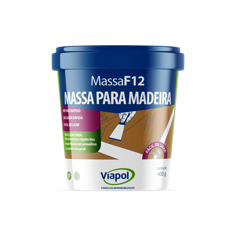 Massa Madeira Imbuia 0,4kg F12 Fusecolor 16 Viapol