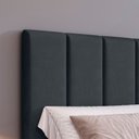 Ver imagem 3 de Cabeceira Cama Casal em Módulos Estofados 20cmx45cm Cinza