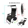Cadeira Espreguicadeira Dobravel Jardim Praia Sol Verao Gravidade Zero Reclinavel Acampamento Lazer  - 8