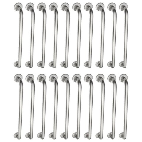 Alça de Apoio Barra Inox Kit 20 Unidades 70cm Segurança Idoso Deficiente