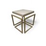Mesa Lateral Cubo - Metalon Champagne - 2