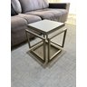 Mesa Lateral Cubo - Metalon Champagne - 5