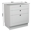Ver imagem 5 de Cozinha Compacta Modulada 4 Peças 6 Portas 3 Gavetas com Tampo Sevilha Branco/Artico
