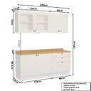 Ver imagem 4 de Cozinha Compacta Modulada 4 Peças 6 Portas 3 Gavetas com Tampo Sevilha Branco/Artico