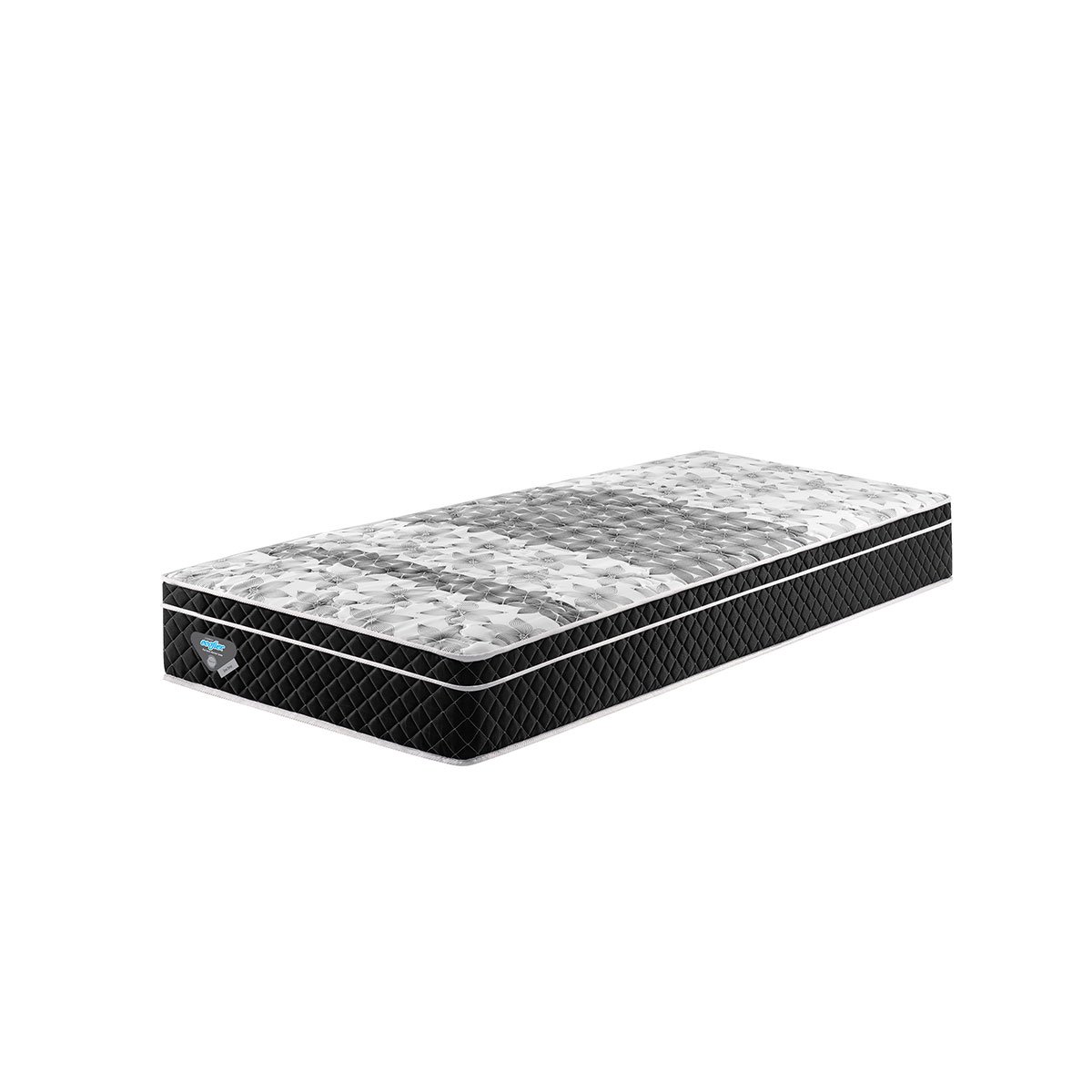 Bicama Box Solteiro Courino Linho Bege 88x188 com Dois Colchões Gransleep Molas Verticoil Ecoflex - 6