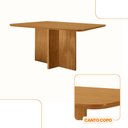 Ver imagem 4 de Mesa de Jantar Olímpia 120cm Tampo Mdf Canto Copo Moderna Mobília