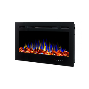 Lareira Elétrica Aquecedor Preta 36 Polegadas 3d Chaleur Brasil 220w
