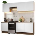 Ver imagem 3 de Armário de Cozinha Completa 240cm Rustic/Branco Glamy Madesa 09
