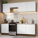 Ver imagem 1 de Armário de Cozinha Completa 240cm Rustic/Branco Glamy Madesa 09
