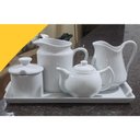 Ver imagem 5 de Jogo Café e Chá Mesa Posta, Bandeja + Bule Chaleira 400ml + Açucareiro 250ml + Jarra Leiteira 740ml
