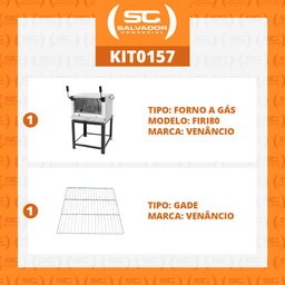 KIT - Forno Gás Industrial Roma Inox FIRI80 + Grade Extra - Venâncio - 2