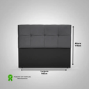 Ver imagem 3 de Cabeceira para Cama Casal Capitonê Suede 1,40x1,19x0,11