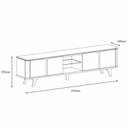 Ver imagem 3 de Rack para Tv 60 Polegadas com Pés em Madeira Maciça 217cm Cantos Curvos Roma