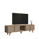 Ver imagem 6 de Rack para TV até 60 Polegadas MDF 217cm Pés em Madeira Maciça Cantos Curvos Roma