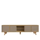 Ver imagem 2 de Rack para TV até 60 Polegadas MDF 217cm Pés em Madeira Maciça Cantos Curvos Roma