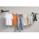 Ver imagem 3 de Kit 2 Varal Dobrável de Parede Aço Reforçado e Cabo Encapado Super Resistente Ideal para Apartamento