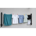 Ver imagem 1 de Kit 2 Varal Dobrável de Parede Aço Reforçado e Cabo Encapado Super Resistente Ideal para Apartamento