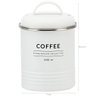 Conjunto 2 Latas Decorativas Cozinha Porta Café e Porta Açúcar de Metal Copenhag Yoi Branco Fosco - 4