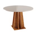 Ver imagem 1 de Mesa de Jantar 4 Lugares Redondo Tampo de MDF Full Cobre/Blonde - Casa Giulia