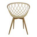 Ver imagem 6 de Kit 4 Cadeiras Poltrona Clarice Sidera Nest Web C/ Apoio de Braço - Bege
