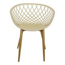 Ver imagem 5 de Kit 4 Cadeiras Poltrona Clarice Sidera Nest Web C/ Apoio de Braço - Bege
