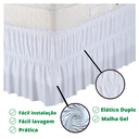 Ver imagem 2 de Saia de Cama Box MILÃO Tamanho Queen Branco