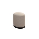 Ver imagem 1 de Puff Áureo Redondo 41x41cm Linho Bege Design Moderno Decorativo Sala Quarto Larbelle Móveis