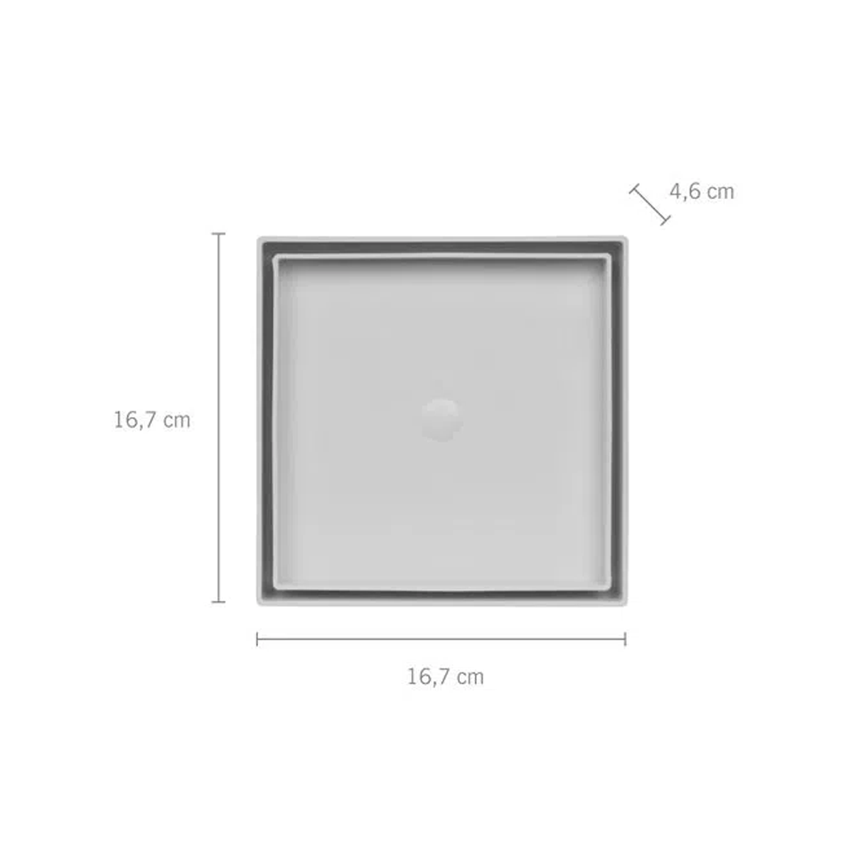 Ralo Oculto Astra Quadrado Universal 15x15 Branco - 2