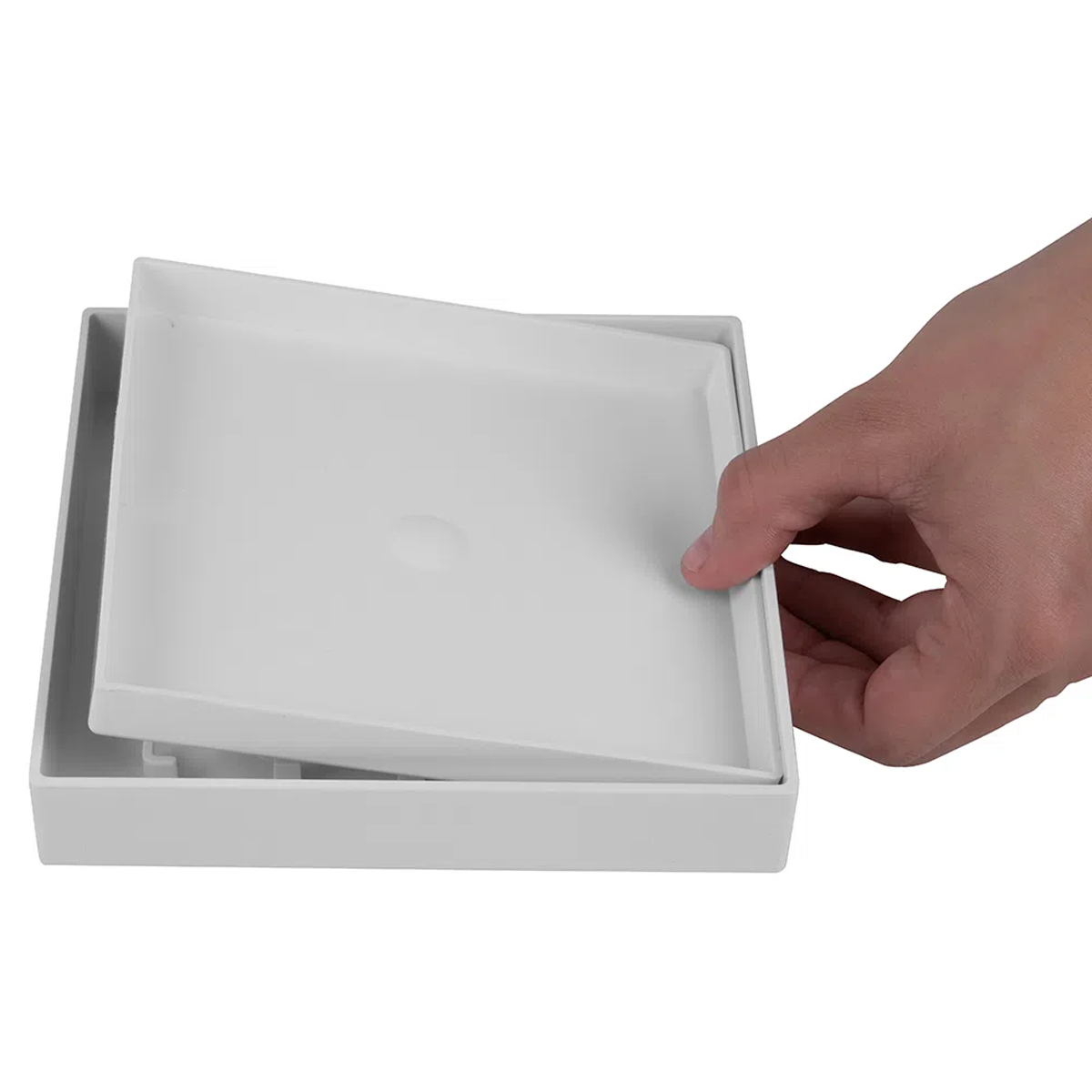 Ralo Oculto Astra Quadrado Universal 15x15 Branco - 6