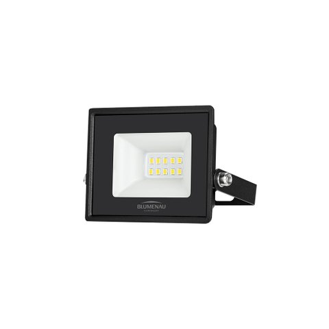 Refletor Blumenau Led Tech Pro 10w Preto Bivolt 3000k Luz Amarela