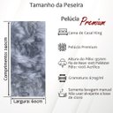 Ver imagem 4 de Peseira Premium Pelúcia Pelo Alto Cama Casal King Size 2,4mx60cm + 2 Capas de Almofadas Pelúcia Prem