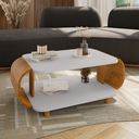 Ver imagem 1 de Mesa de Centro Floripa Off White/naturalle - Bechara Móveis