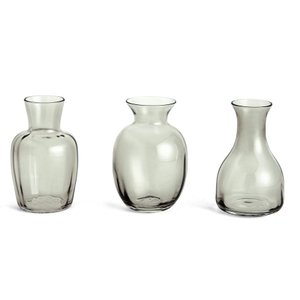 Kit Minivasos em Vidro Verde Mart - 3 Pcs
