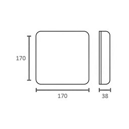 Painel de Led Taschibra Frameless Quadrado Sobrepor 24w Bivolt Branco 3000k Luz Amarela 15140138 - 4