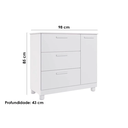 Ver imagem 6 de Quarto Infantil Completo Helena Guarda Roupa, Cômoda e Berço Mini Cama Nature/branco - Permobili