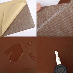 Adesivo Revestimento Couro Sintético Marrom Claro 50x137cm Open Star 32911 - 3