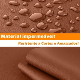 Adesivo Revestimento Couro Sintético Marrom Claro 50x137cm Open Star 32911 - 4