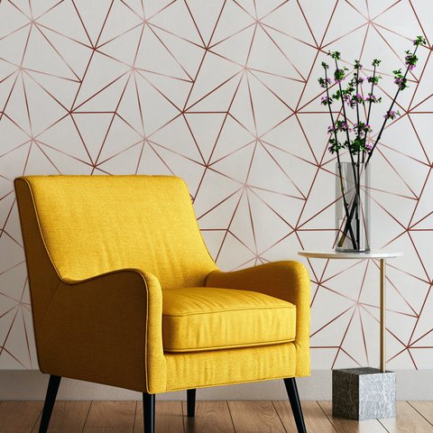 Papel de Parede Adesivo Zara Fundo Branco Detalhes Rose 5m