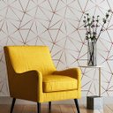 Ver imagem 1 de Papel de Parede Adesivo Zara Fundo Branco Detalhes Rose 5m