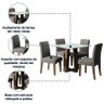 Conjunto de Mesa Sala de Jantar Athenas Quadrada 0,90m 4 Cadeiras Trieste Cedro/off White/mascavo - 4