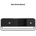 Ver imagem 4 de Rack Bancada Organica Tv 65 Pol 180 Cm 28076 Nero Preto Artesano