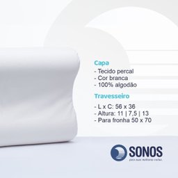 Travesseiro Sonos Nasa Light Cervical Peça com 3 Alturas - 5